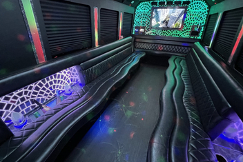 New Bedford Limo Bus Interior