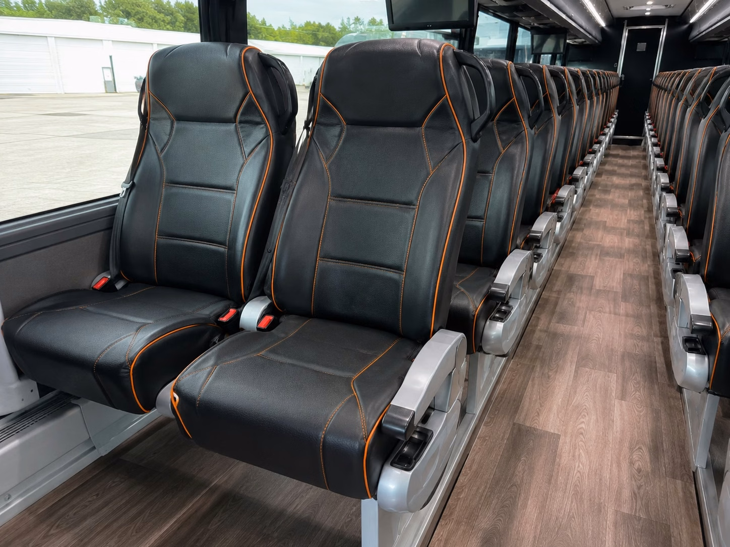 new bedford charter bus rental interior
